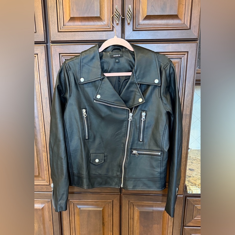 torrid Black Faux Leather Moto Jacket